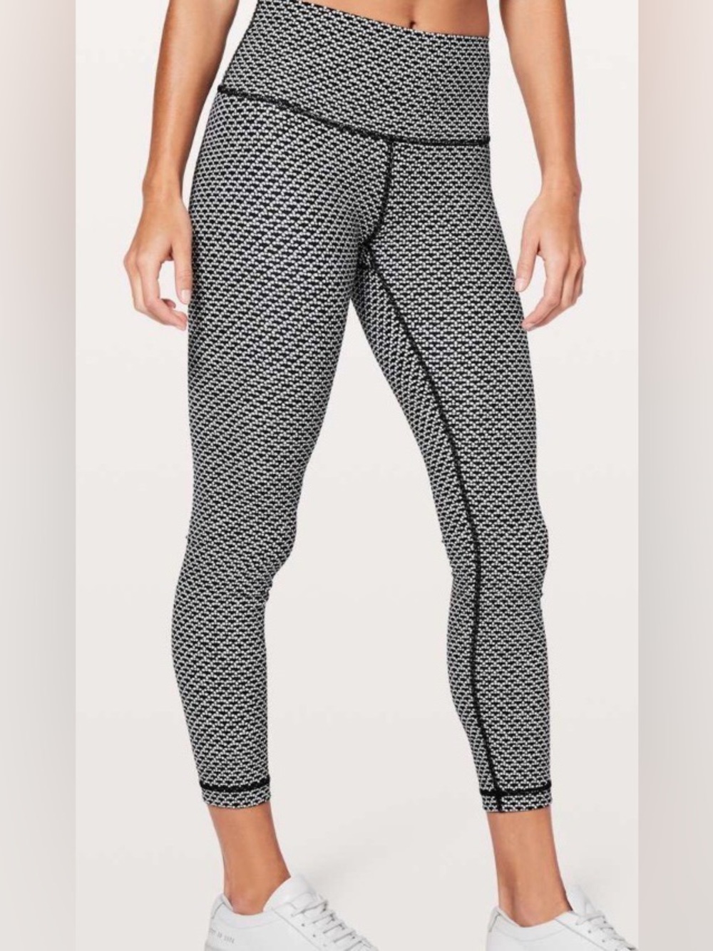 Lululemon Wunder Under Hi-Rise 7/8 Leggings Monochromic Black Size 4
